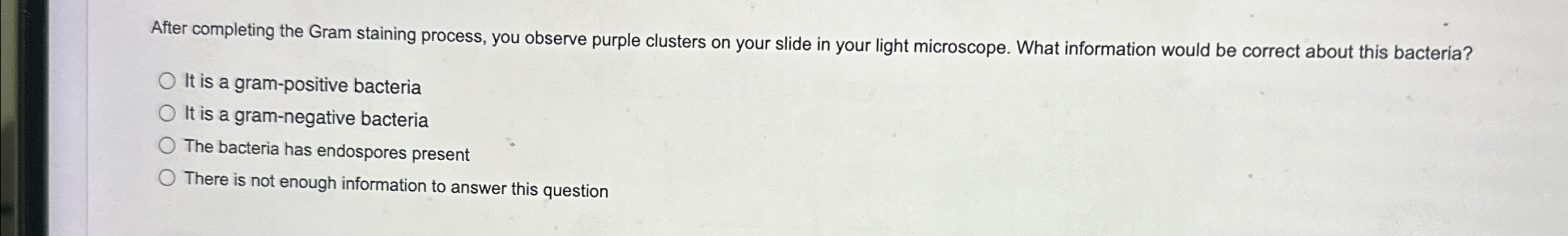 Solved After completing the Gram staining process, you | Chegg.com