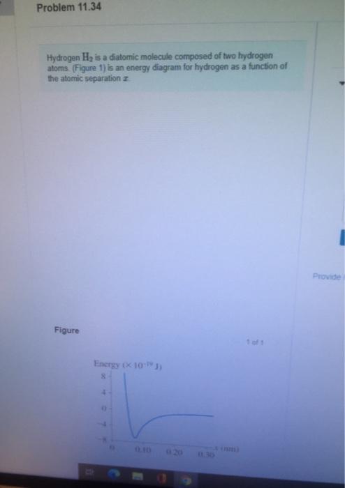 Solved Problem 11.34 Hydrogen He is a diatomic molecule | Chegg.com