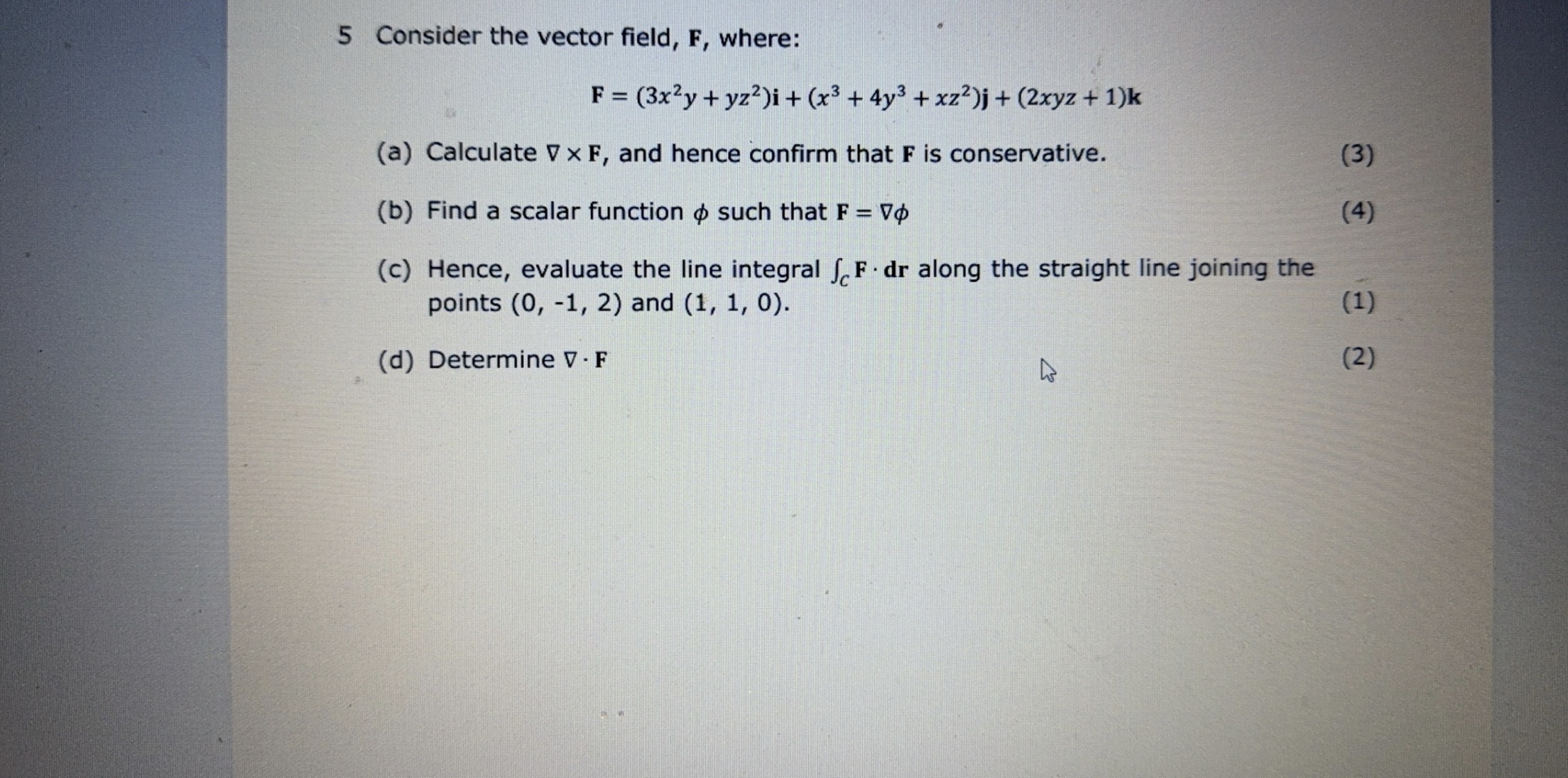 Solved 5 ﻿Consider the vector field, F, | Chegg.com