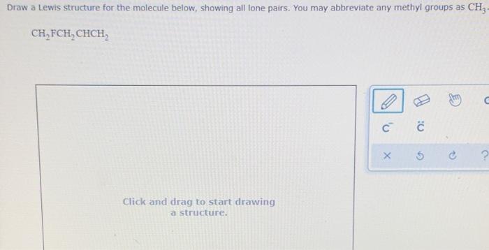 Solved Draw a lewis structure for the molecule below, | Chegg.com