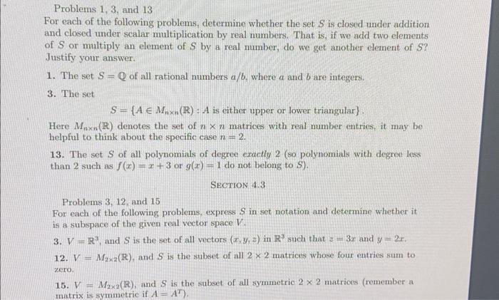 Solved Problems 1, 3, and 13 For each of the following | Chegg.com