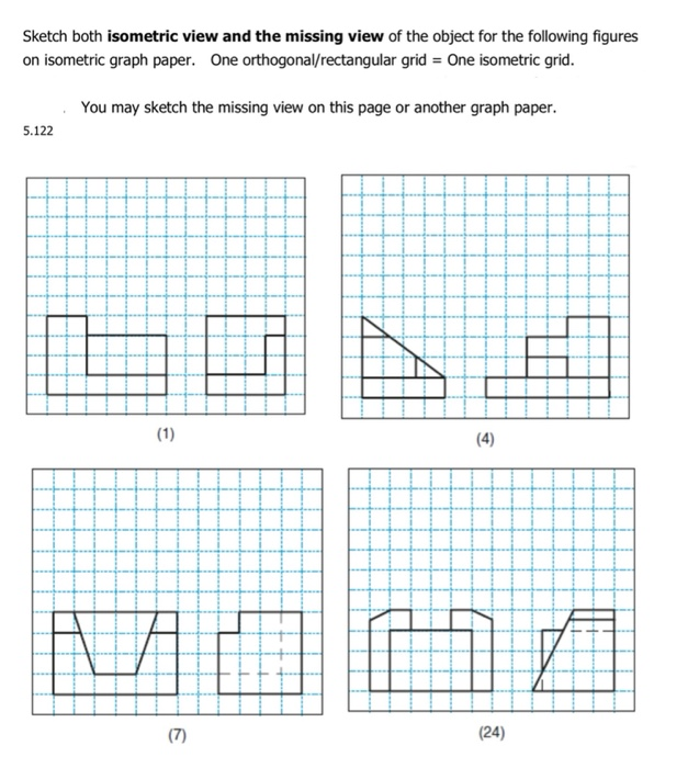 Solved Sketch both isometric view and the missing view of | Chegg.com