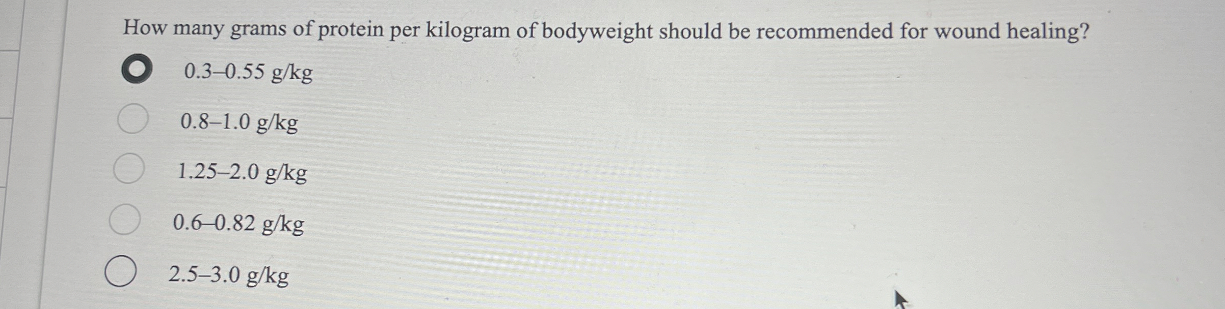 Solved How many grams of protein per kilogram of bodyweight | Chegg.com