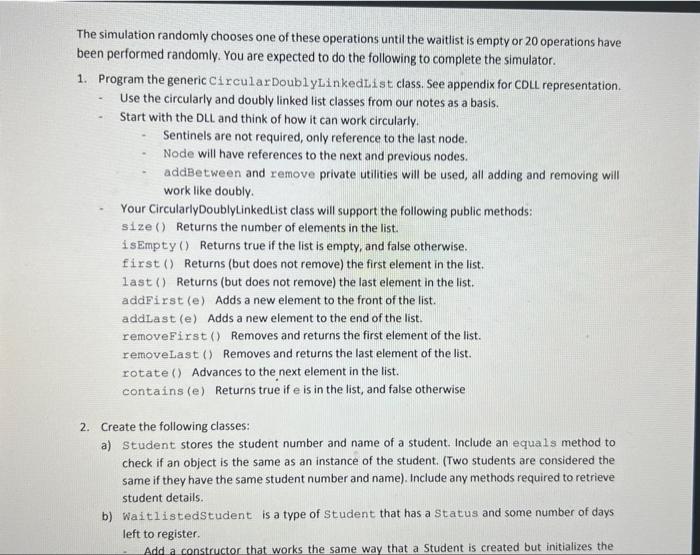 Solved Instructions - Submit your. java files (together in a | Chegg.com