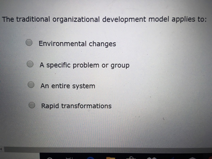 Traditional Development And Operations Model Solved The traditional organizational development model | Chegg.com