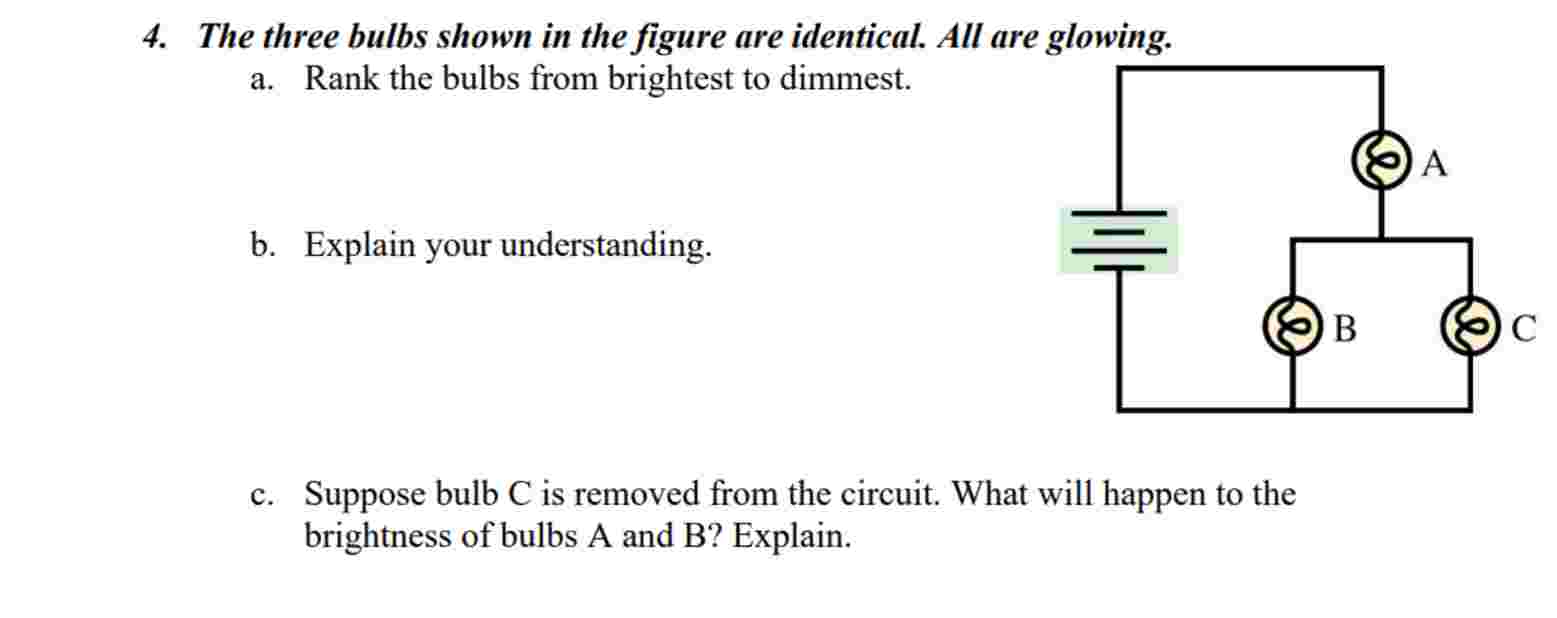 Solved 4. ﻿The three bulbs shown in the figure are | Chegg.com