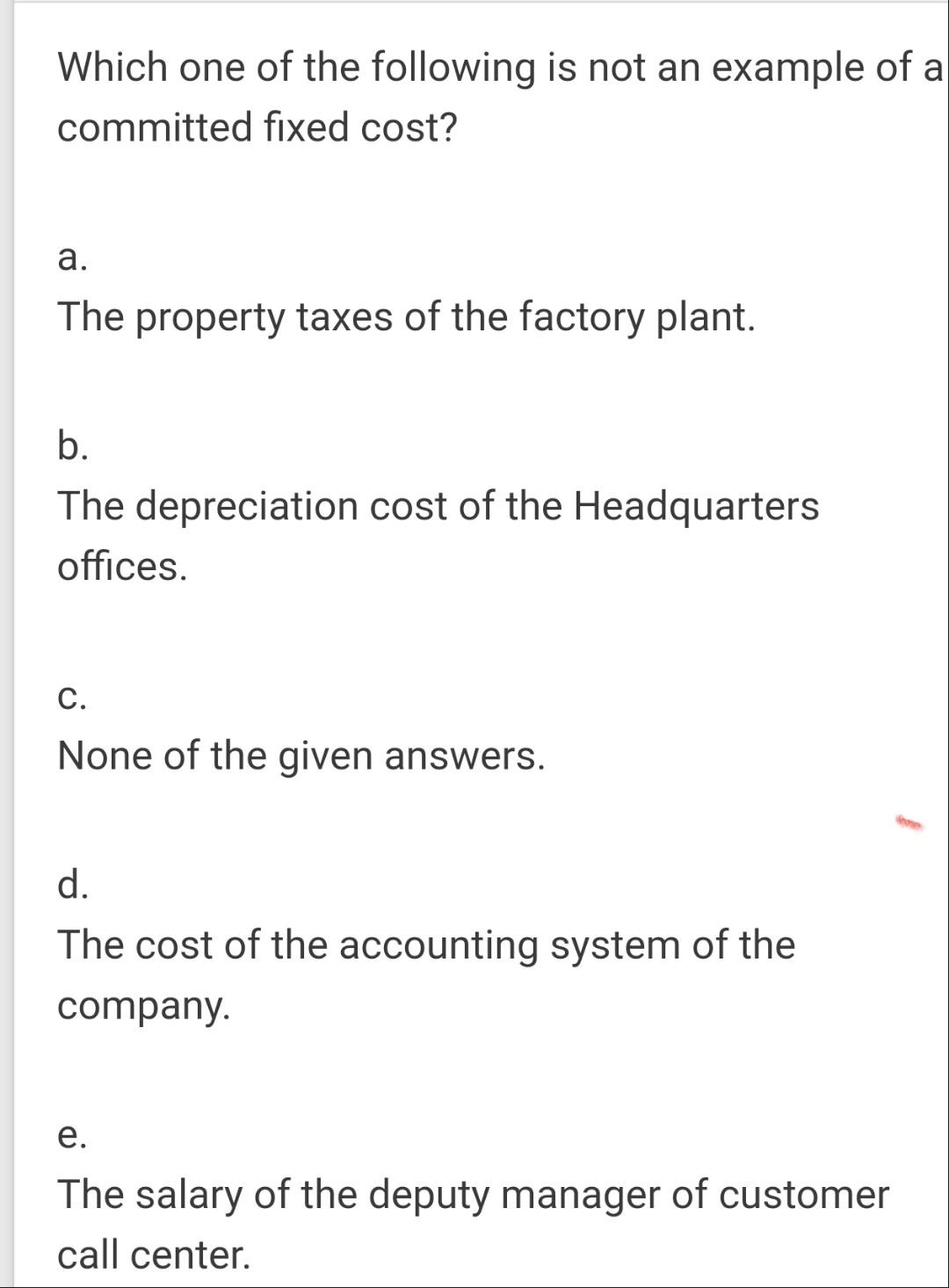 Solved Which one of the following is not an example of a | Chegg.com