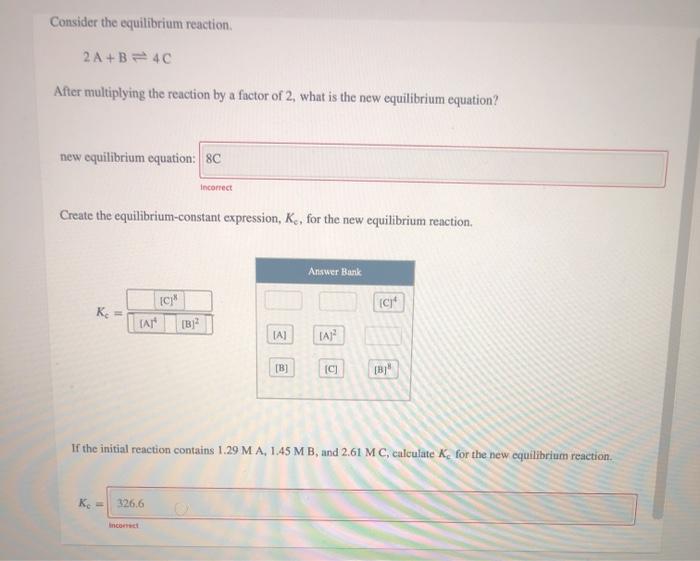 Solved Consider The Equilibrium Reaction 2 A + B = 40 After | Chegg.com