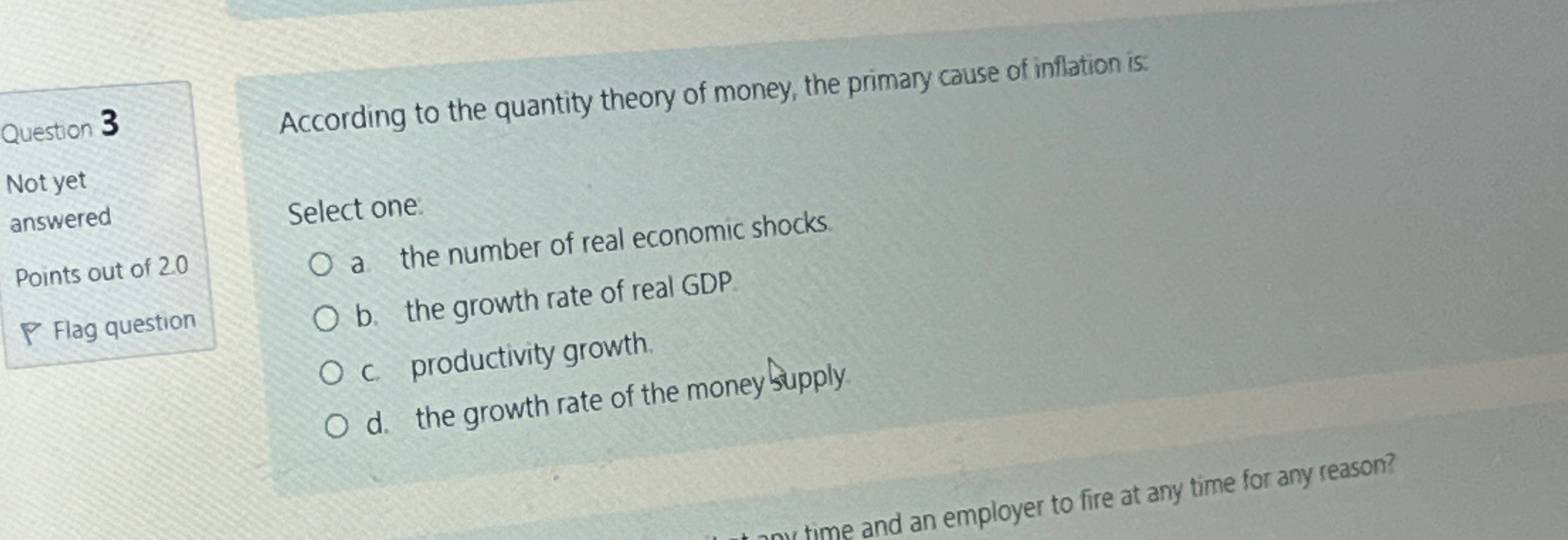 Solved Question 3According to the quantity theory of money, | Chegg.com