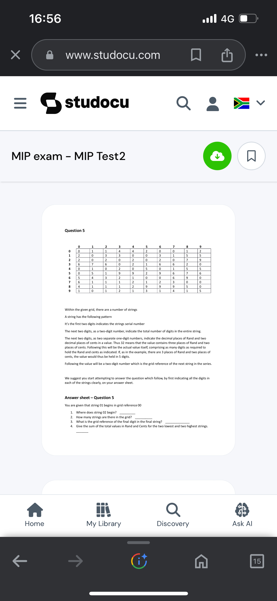 16:56.,ll 4Gwww.studocu.com-=Qstudocu MIP exam - ﻿MIP | Chegg.com