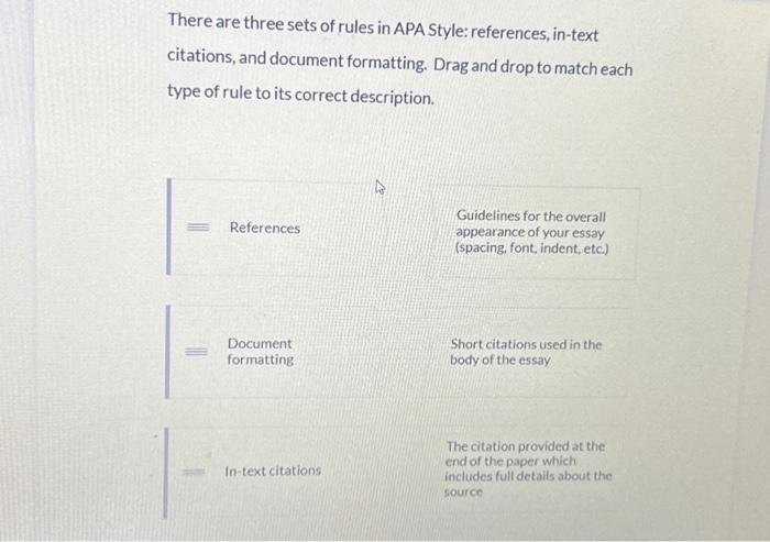 APA Citations Rules