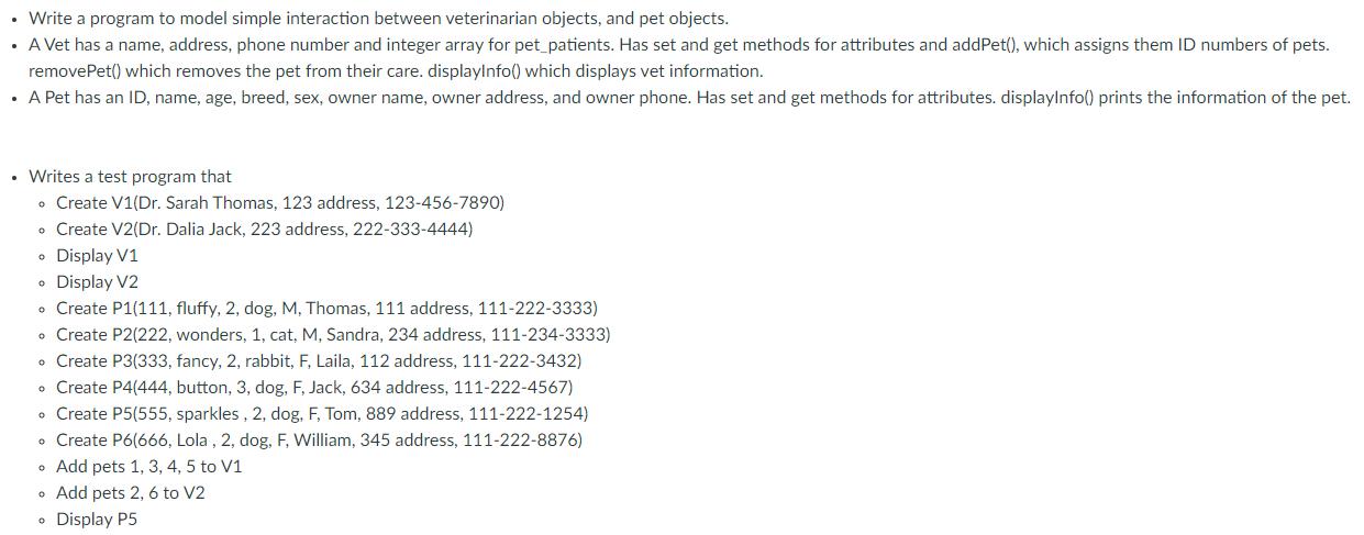 Solved Please do the following in java | Chegg.com