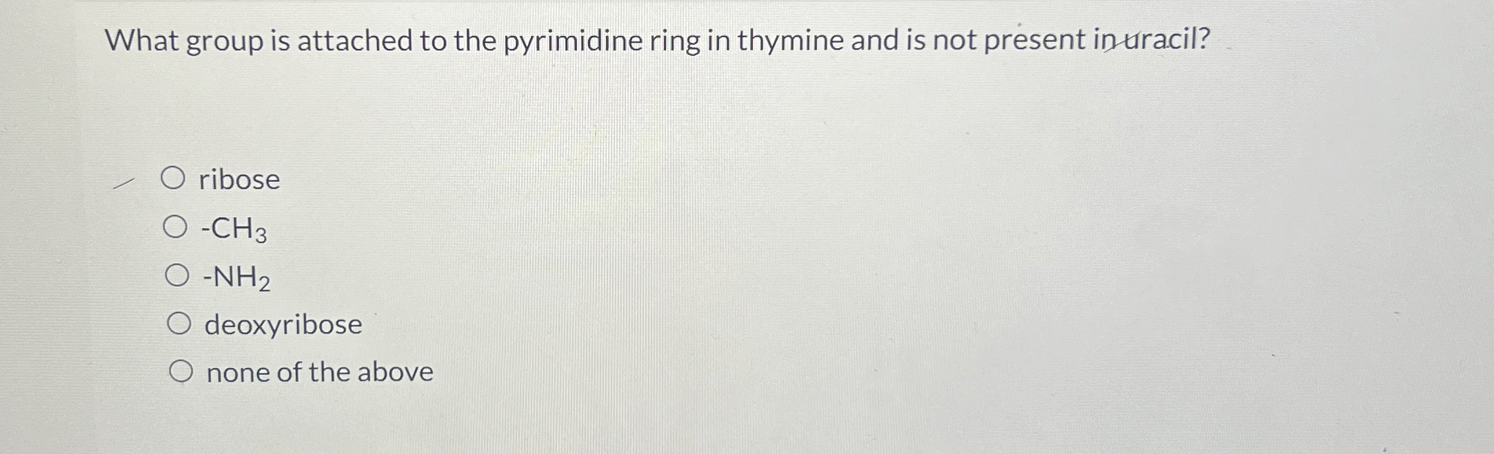 Solved What group is attached to the pyrimidine ring in | Chegg.com