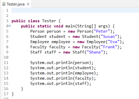 Solved This is for Java coding The Person, Student, | Chegg.com