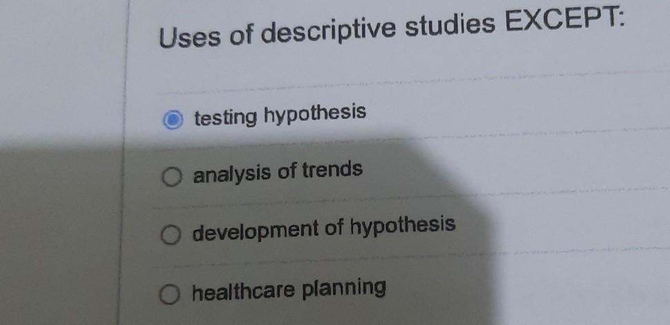 descriptive study have a hypothesis