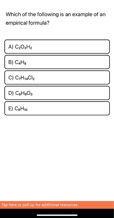 Solved Which Of The Following Is An Example Of An Empiric Chegg Com