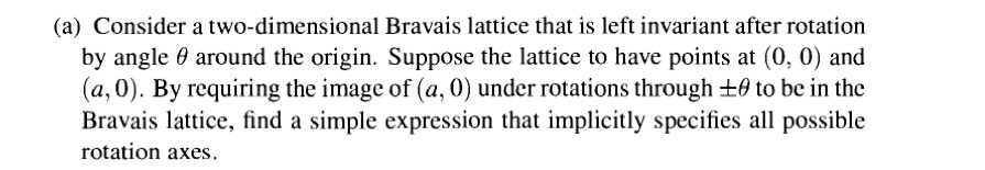 Solved How to solve (a) ﻿Consider a two-dimensional Bravais | Chegg.com