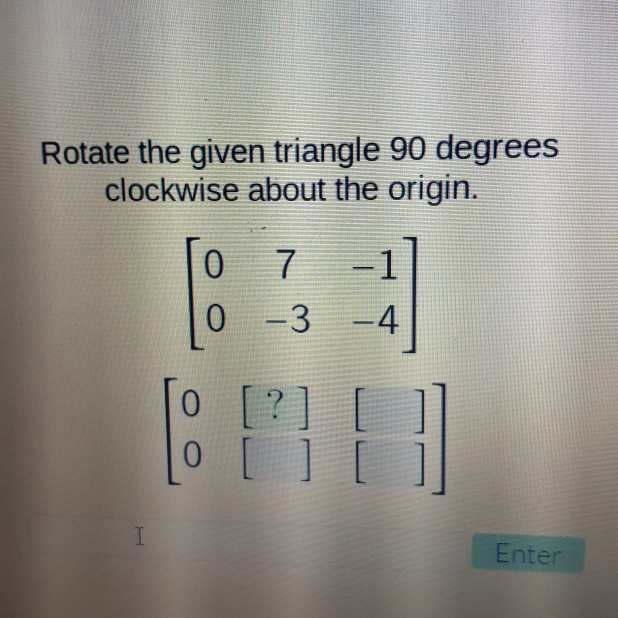 How to rotate a triangle 90 degrees