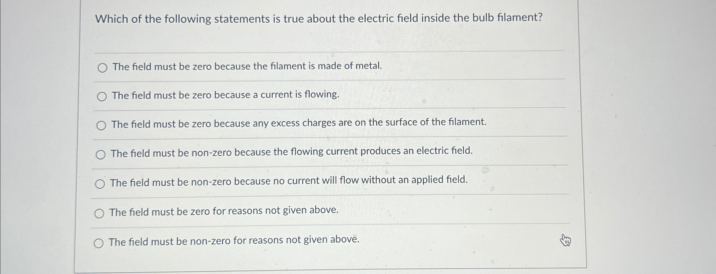 Solved Which of the following statements is true about the | Chegg.com