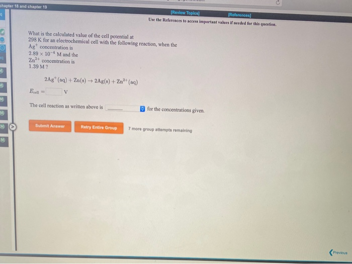 Solved chapter 18 and chapter 19 Review Topics Reference Use | Chegg.com