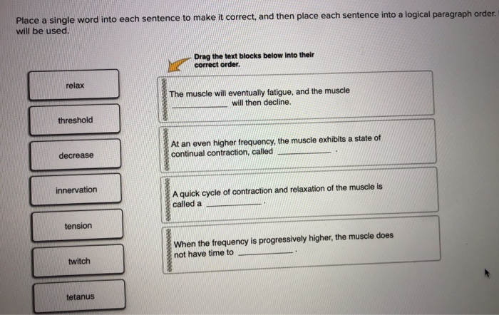 Solved Place A Single Word Into Each Sentence To Make It