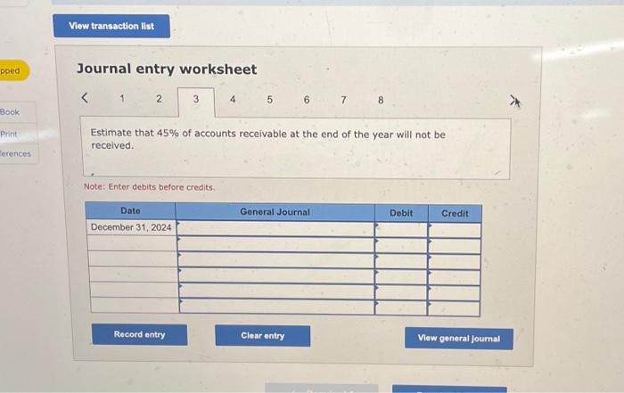 Solved Journal entry worksheet 5 6 Note: Enter debits before | Chegg.com