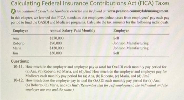 Federal Insurance Contributions Act (FICA)