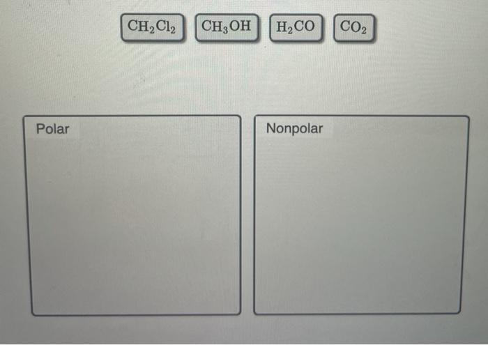 Solved Classify Each Of The Following Molecules As Polar Or | Chegg.com