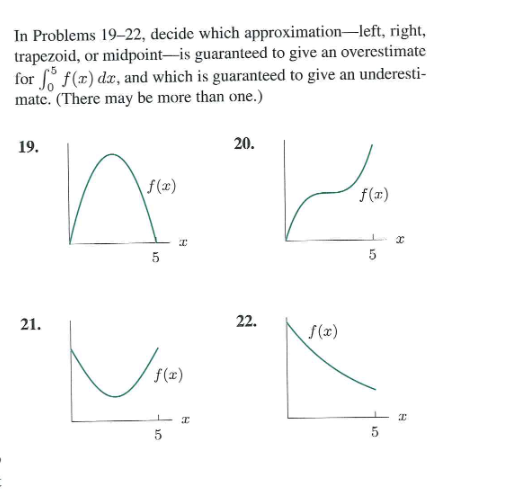 Solved In Problems 19-22, ﻿decide which approximation-left, | Chegg.com