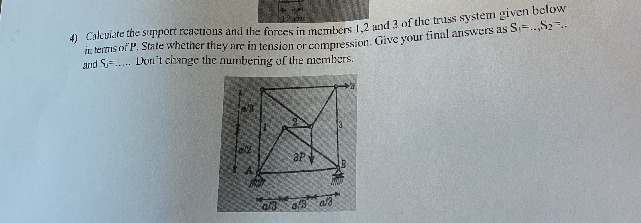 Solved Calculate the support reactions and the forces in | Chegg.com