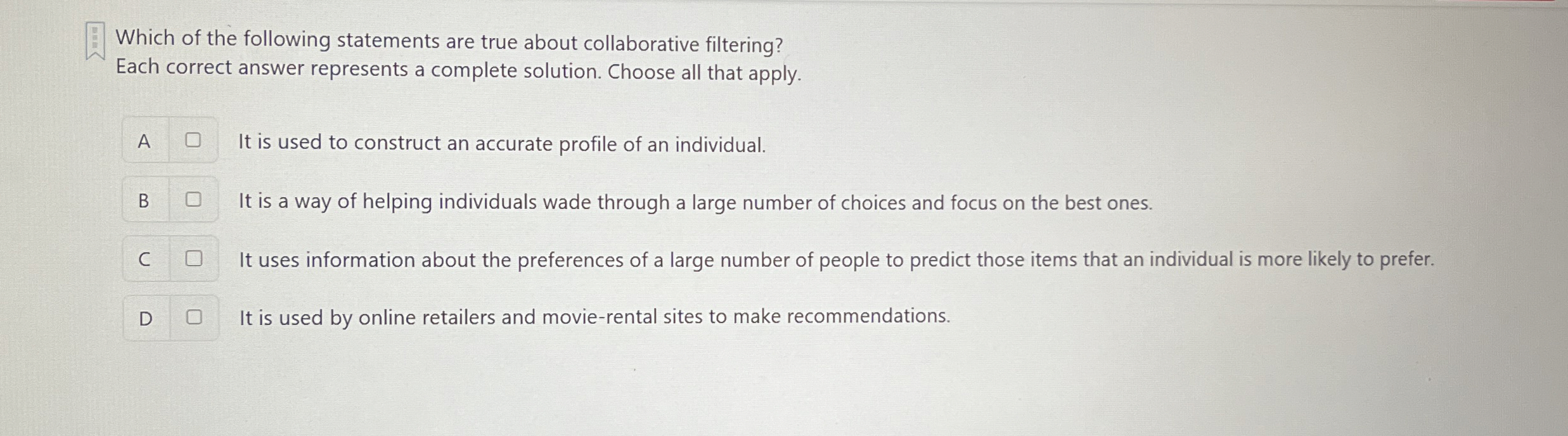 High Quality SOLUTION Which of the following statements are true about ...