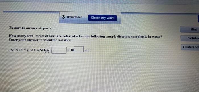 Solved 3 attempts left Check my work Be sure to answer all | Chegg.com