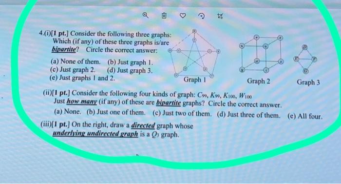 Solved a > la 4.0[1 pt.] Consider the following three | Chegg.com