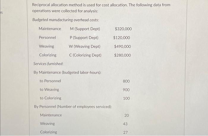 solved-reciprocal-allocation-method-is-used-for-cost-chegg