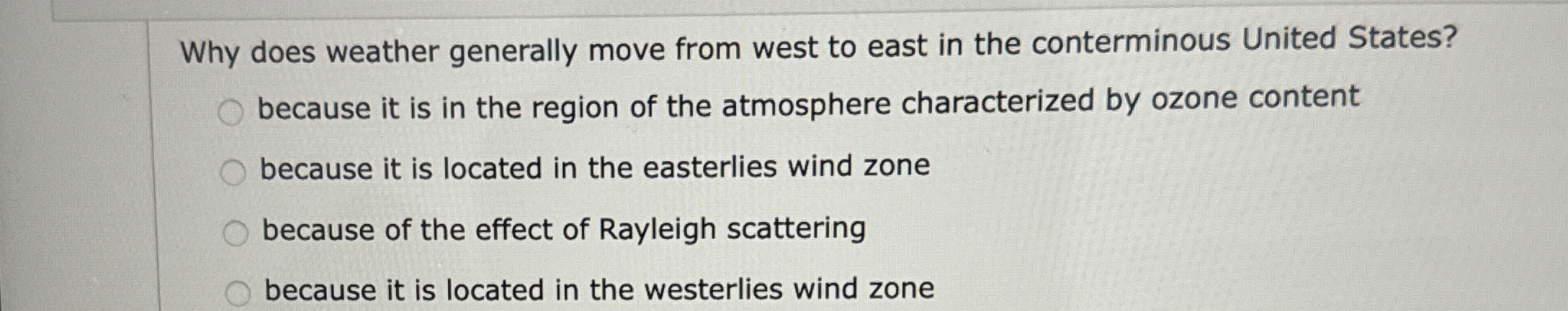 Why Does Weather Move West to East, Explained