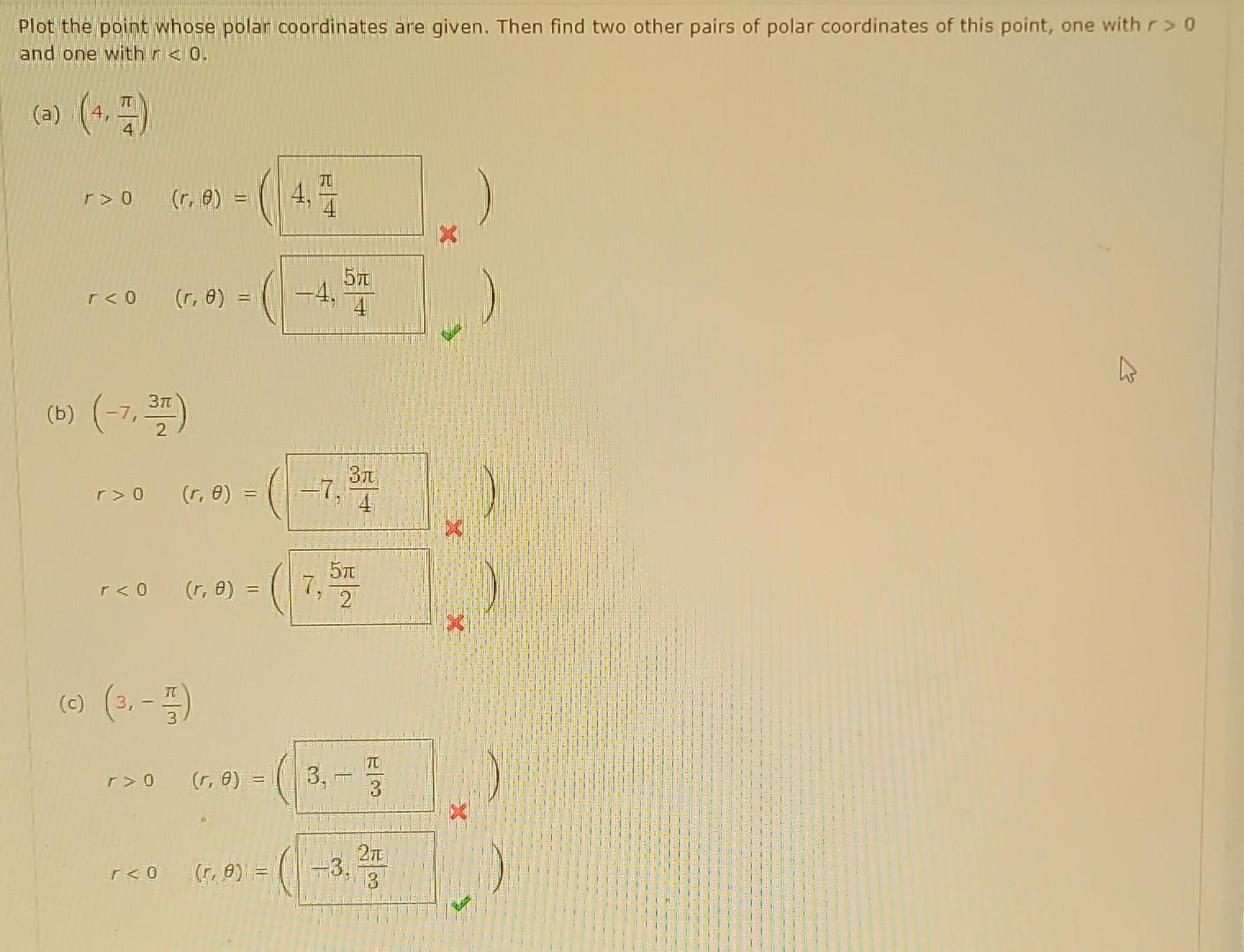 Solved Plot the point whose polar coordinates are given. | Chegg.com