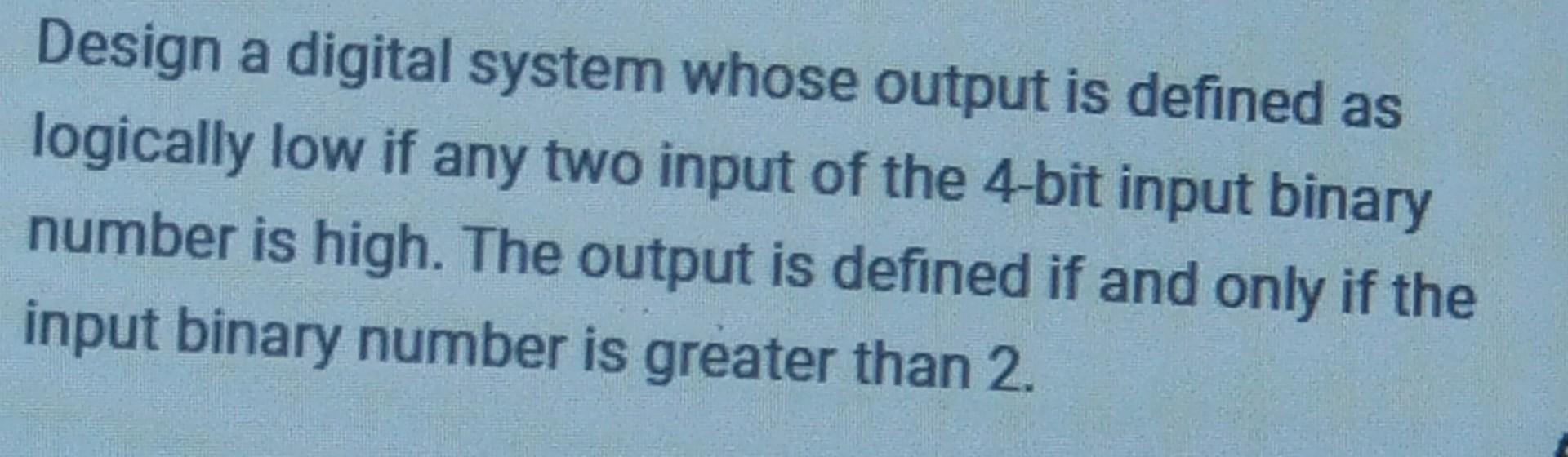 Solved Design a digital system whose output is defined as | Chegg.com