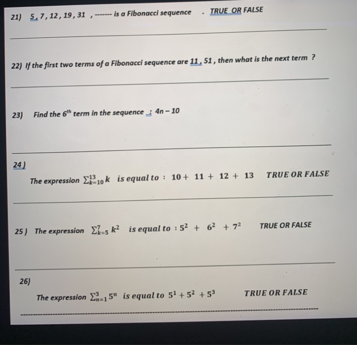 Solved 21) 5,7, 12, 19,31 , ------- is a Fibonacci sequence | Chegg.com