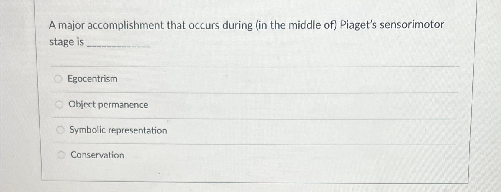 Solved A major accomplishment that occurs during in the Chegg