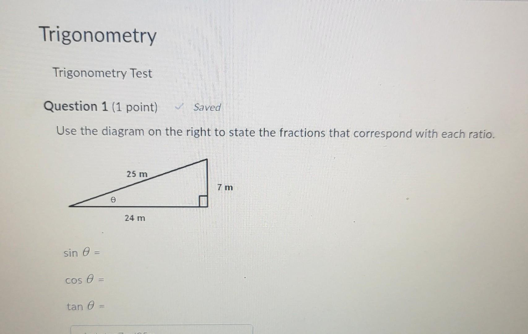 Solved Use The Primary Trigonometric Ratios To Find The