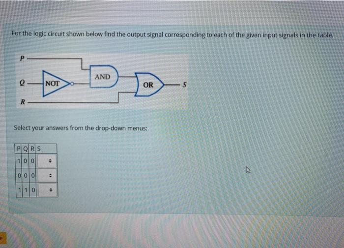 Solved For the logic circuit shown below find the output | Chegg.com