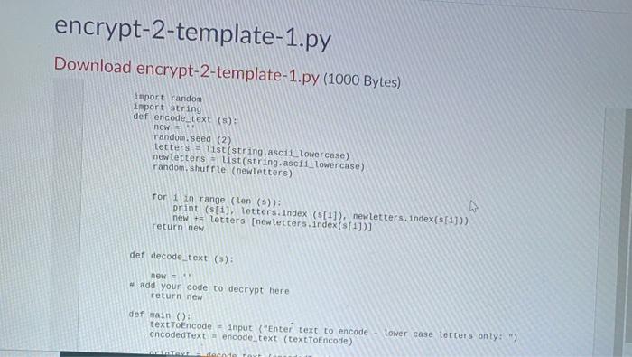 Solved encrypt-2-template-1.py Download | Chegg.com