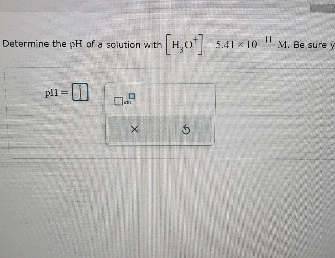 Solved Determine The PH Of A Solution With | Chegg.com