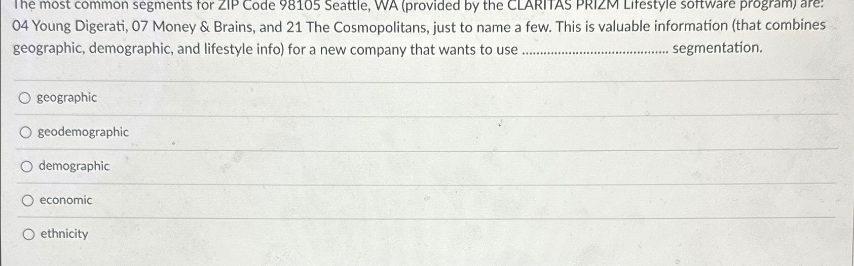 solved-the-most-common-segments-for-zip-code-98105-seattle-chegg