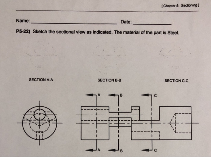 Solved Chapter 5: Sectioning Name: Date: P5-22) Sketch The | Chegg.com