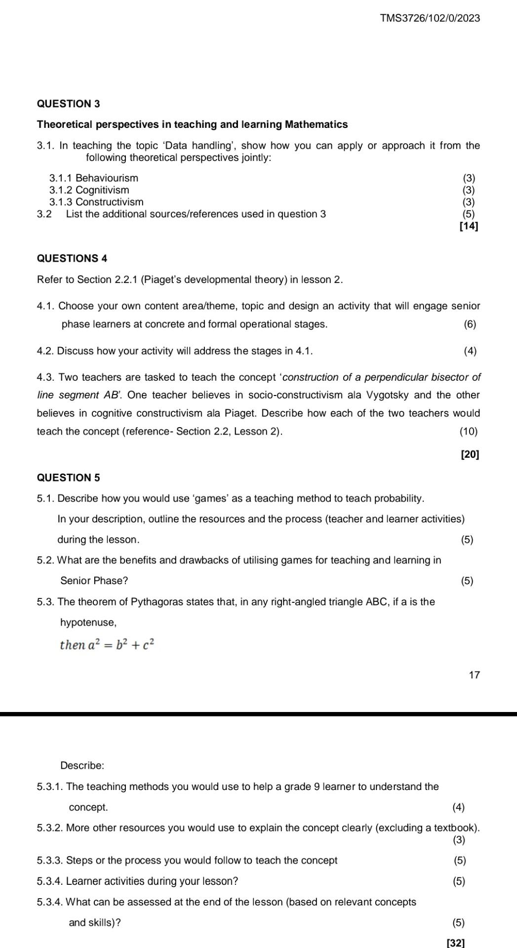 Solved QUESTIONS 4 Refer to Section 2.2.1 Piaget s Chegg