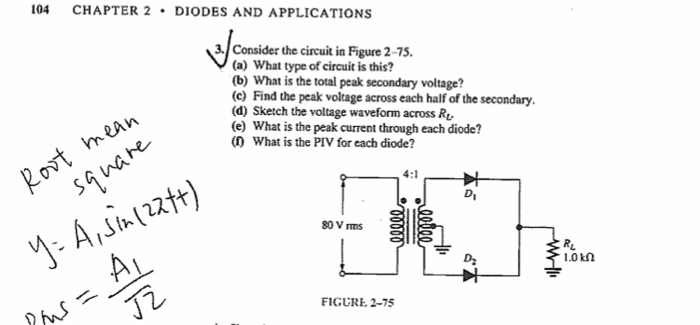 Solved ON 2- Rectifiers 1. Sketch the waveforms for the load | Chegg.com