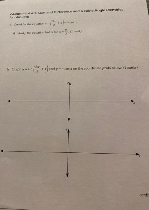 Solved Assignment 6.3: Sum and Difference and Double Angle | Chegg.com