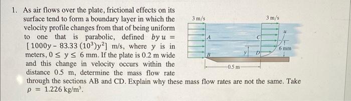 Solved please write neatly. try to explain why the mass flow | Chegg.com
