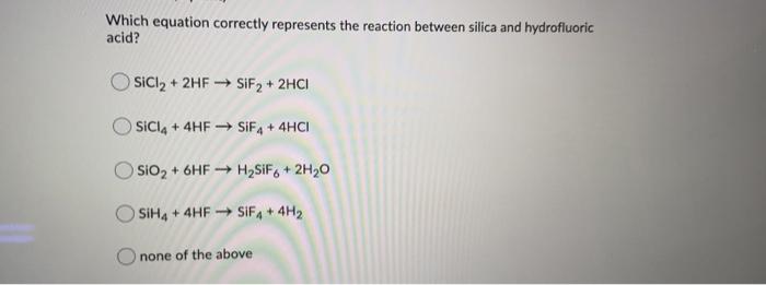 Solved Which equation correctly represents the reaction | Chegg.com